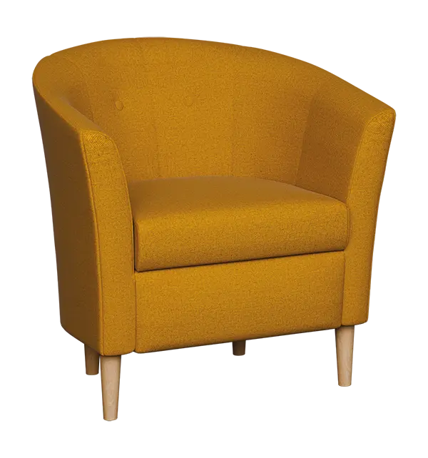 CHARLOTTE 1, křeslo, látka žluto-zlatá